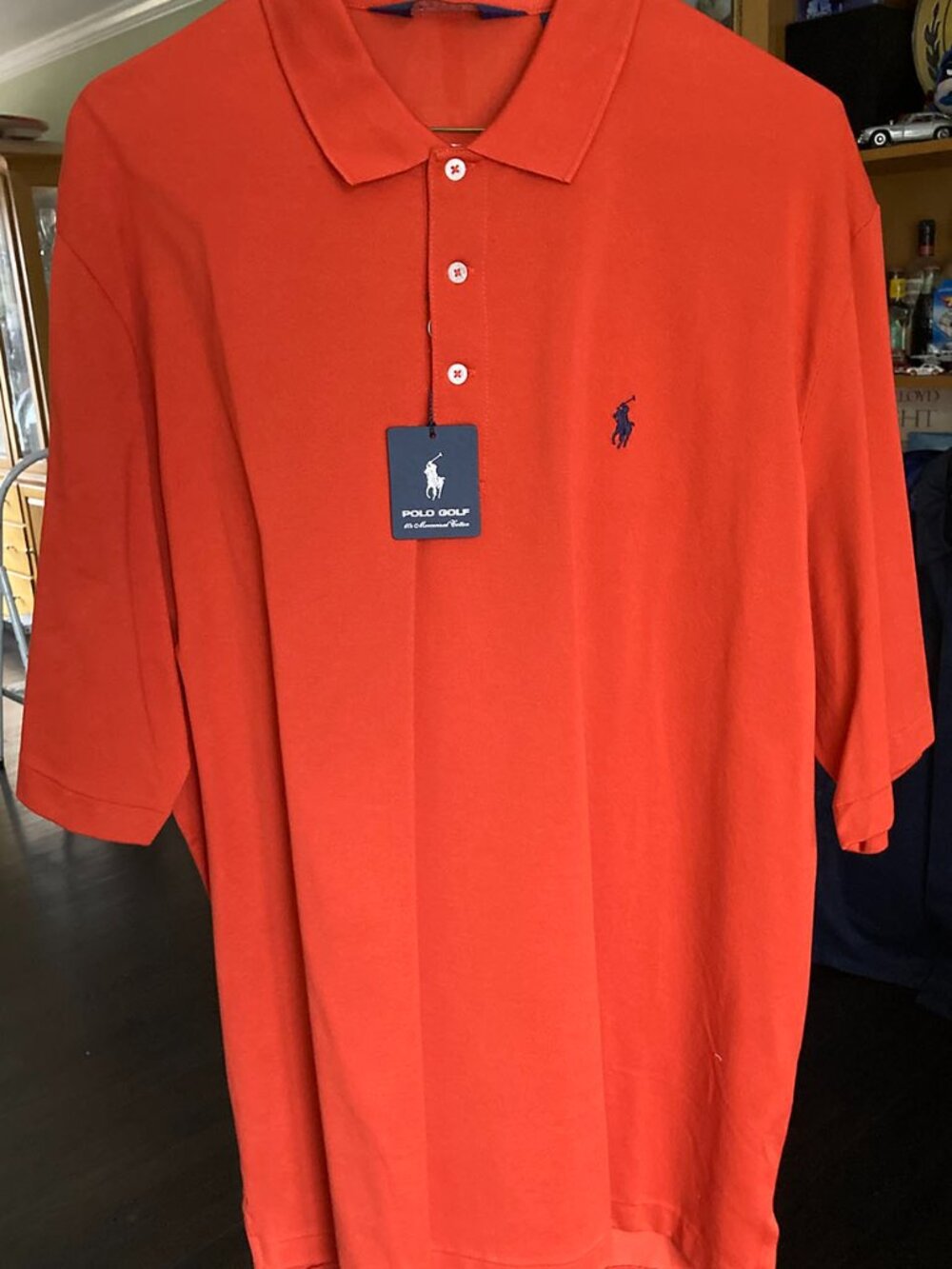 Polo Golf by Ralph Lauren, Short Sleeve Mens Orange polo/golf shirt